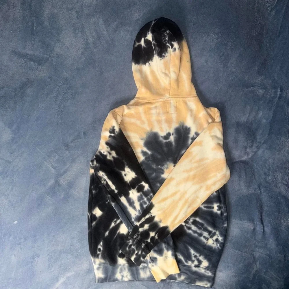 RSQ black and beige tie-dye hoodie